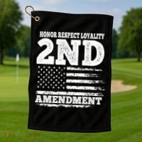 2nd Amendment Honor Respect Golf Towel thumb 1
