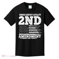 2nd Amendment Honor Respect Kids T-Shirt thumb 0