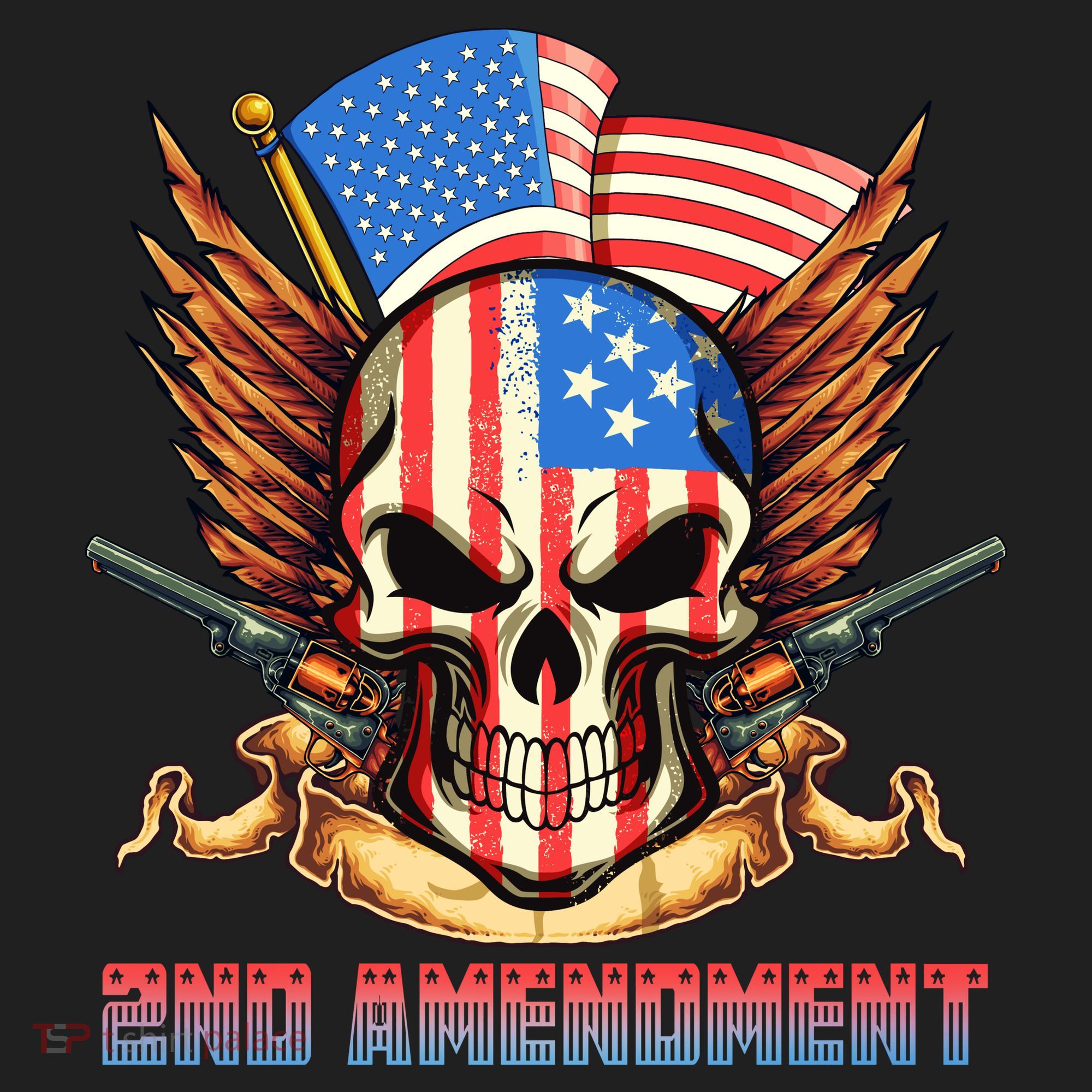 2nd Amendment USA Patriotic Skull Women's Sweatshirt