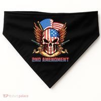 2nd Amendment USA Patriotic Skull USA-Made Doggie Bandana thumb 0