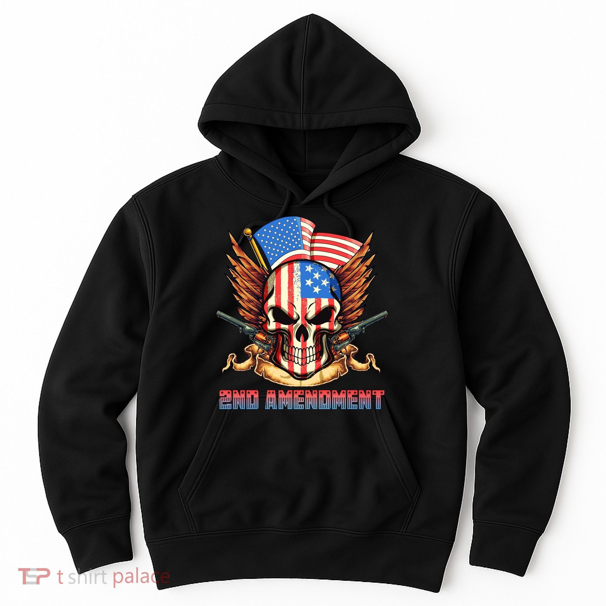 2nd Amendment USA Patriotic Skull Hoodie