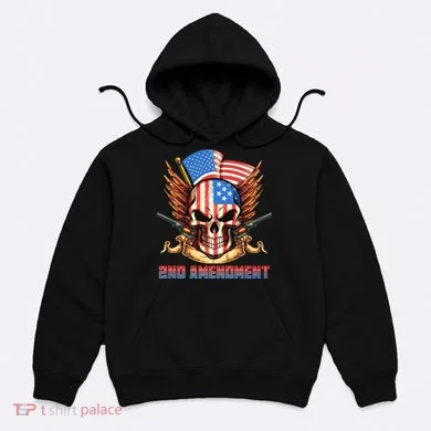 2nd Amendment USA Patriotic Skull Hoodie