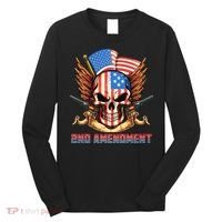 2nd Amendment USA Patriotic Skull Long Sleeve Shirt thumb 0