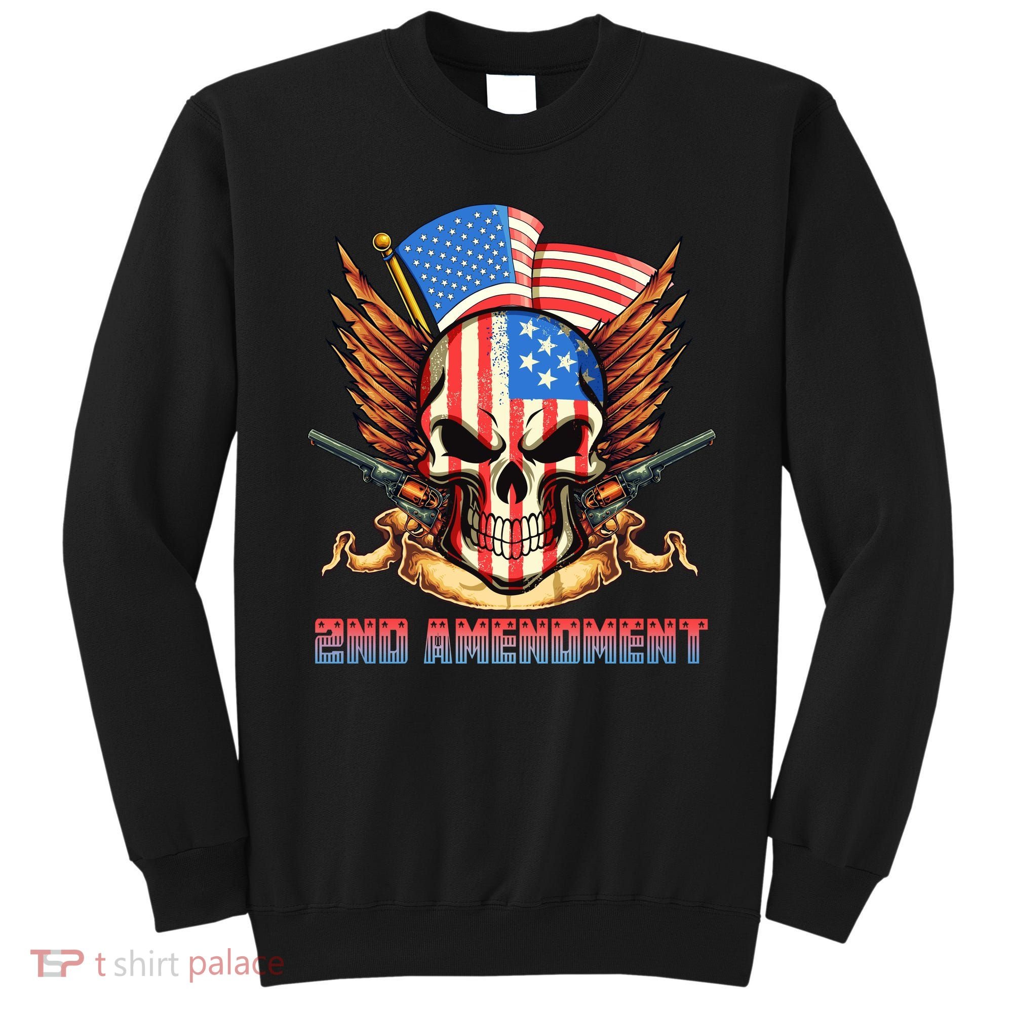 2nd Amendment USA Patriotic Skull Sweatshirt
