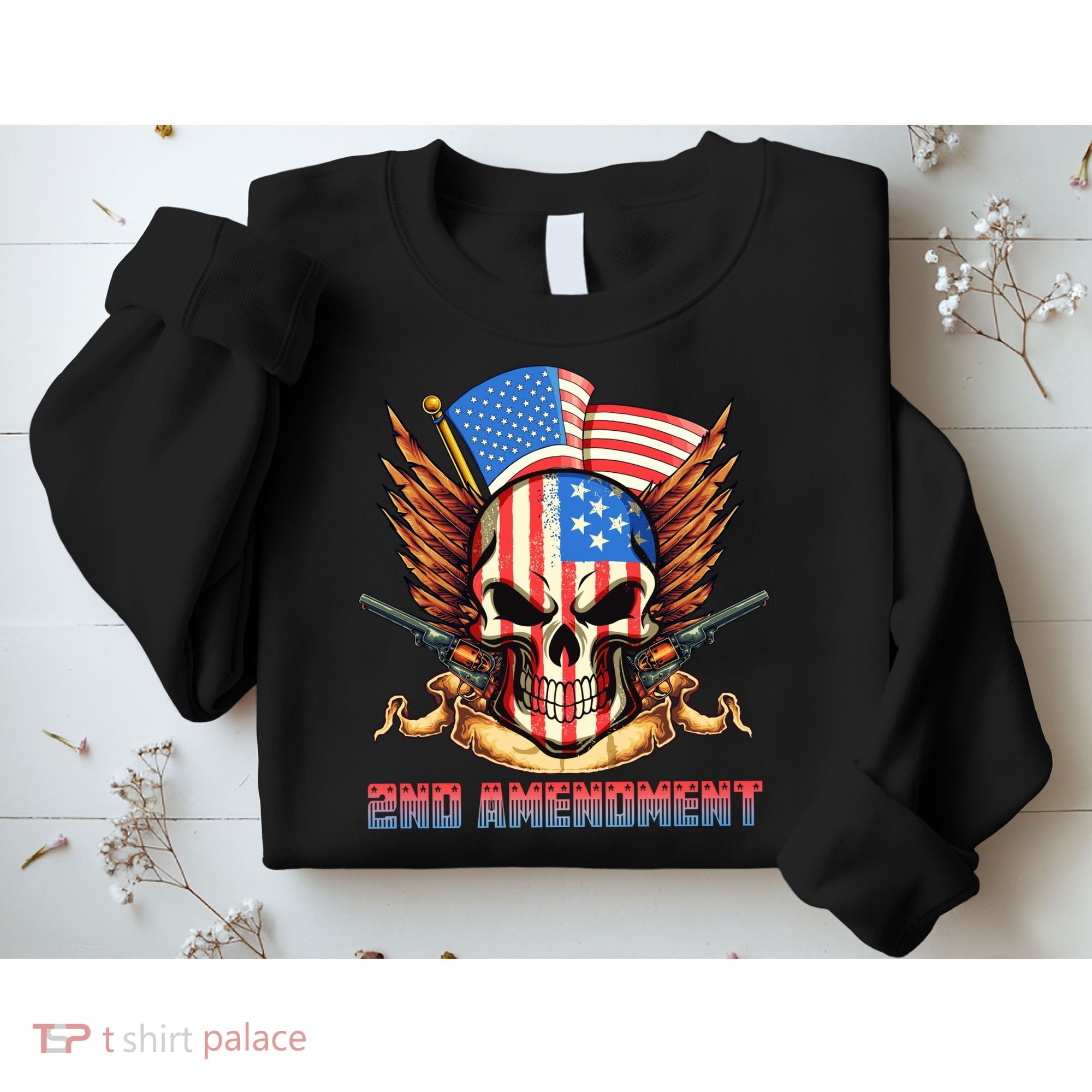 2nd Amendment USA Patriotic Skull Sweatshirt