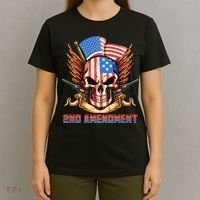 2nd Amendment USA Patriotic Skull T-Shirt thumb 4