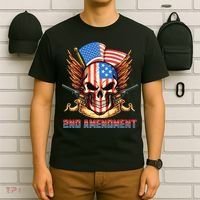 2nd Amendment USA Patriotic Skull T-Shirt thumb 6