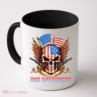 2nd Amendment USA Patriotic Skull Coffee Mug thumb 0