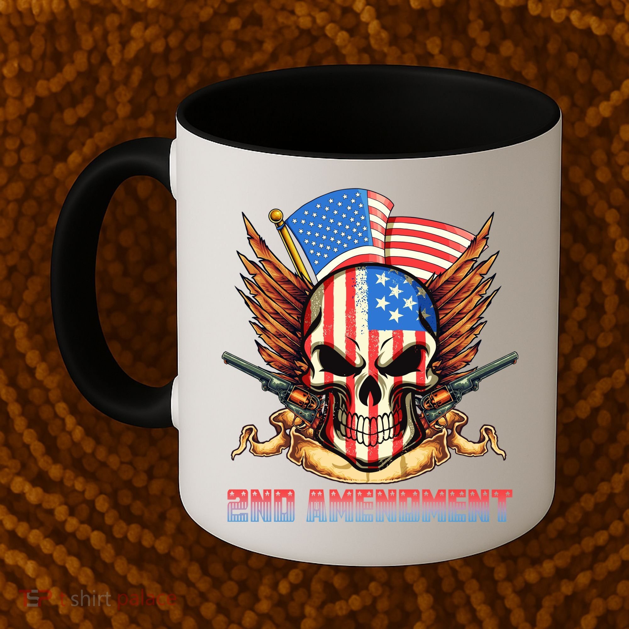 2nd Amendment USA Patriotic Skull Coffee Mug