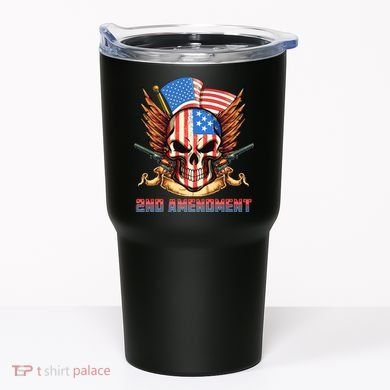 2nd Amendment USA Patriotic Skull Tumbler