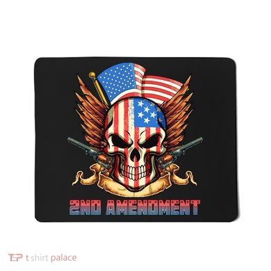 2nd Amendment USA Patriotic Skull Mousepad