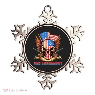 2nd Amendment USA Patriotic Skull Ornament