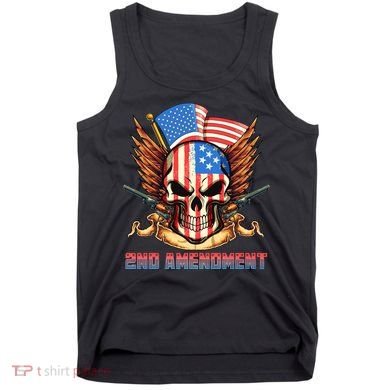 2nd Amendment USA Patriotic Skull Tank Top