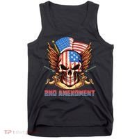2nd Amendment USA Patriotic Skull Tank Top thumb 0