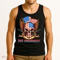2nd Amendment USA Patriotic Skull Tank Top thumb 3