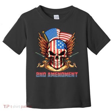 2nd Amendment USA Patriotic Skull Toddler T-Shirt