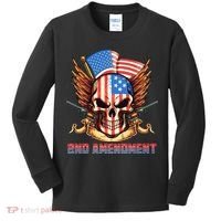 2nd Amendment USA Patriotic Skull Kids Long Sleeve Shirt thumb 0