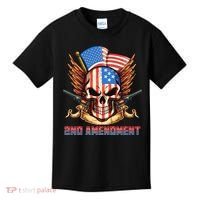 2nd Amendment USA Patriotic Skull Kids T-Shirt thumb 0