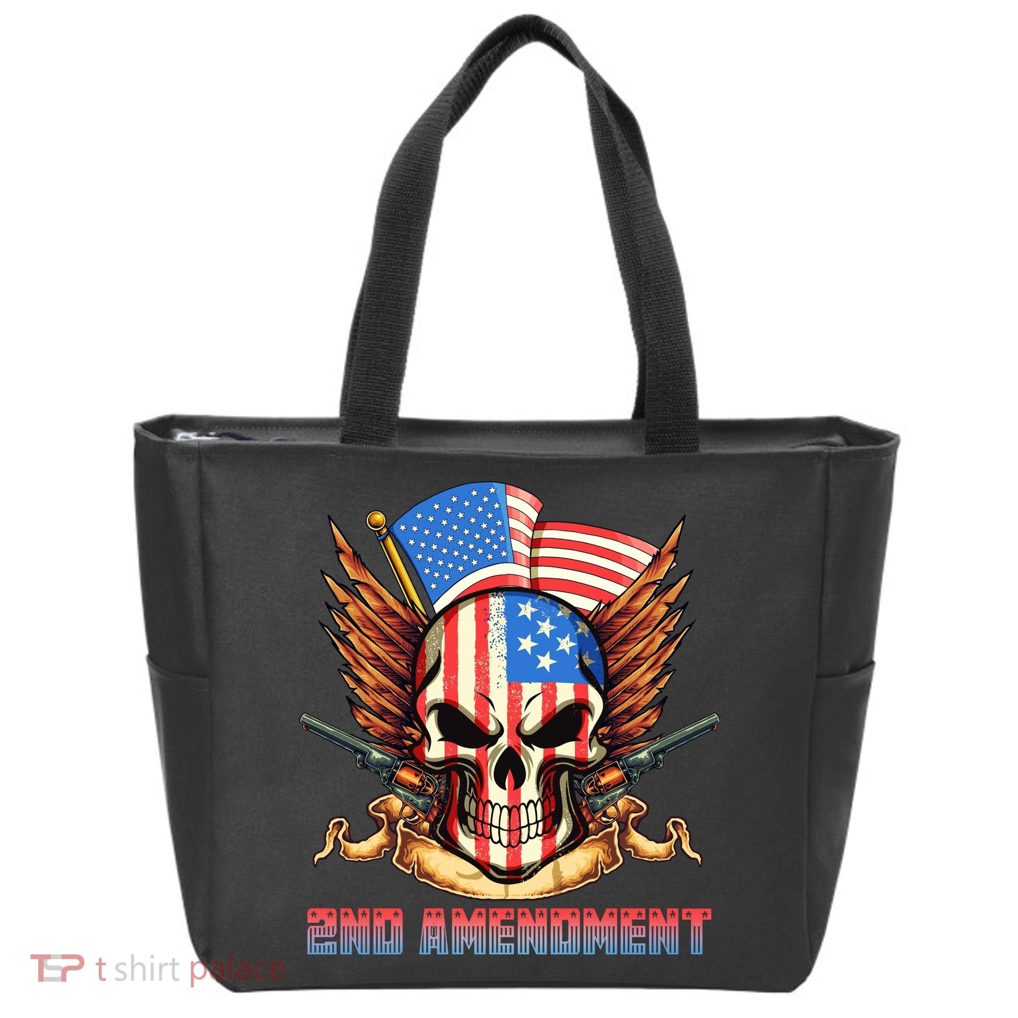 2nd Amendment USA Patriotic Skull Tote Bag