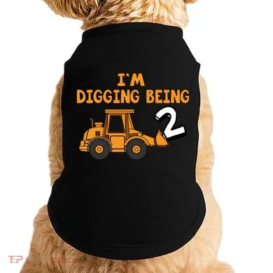 2nd Birthday I'm Digging Being Two Doggie Tank