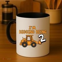 2nd Birthday I'm Digging Being Two Coffee Mug thumb 4