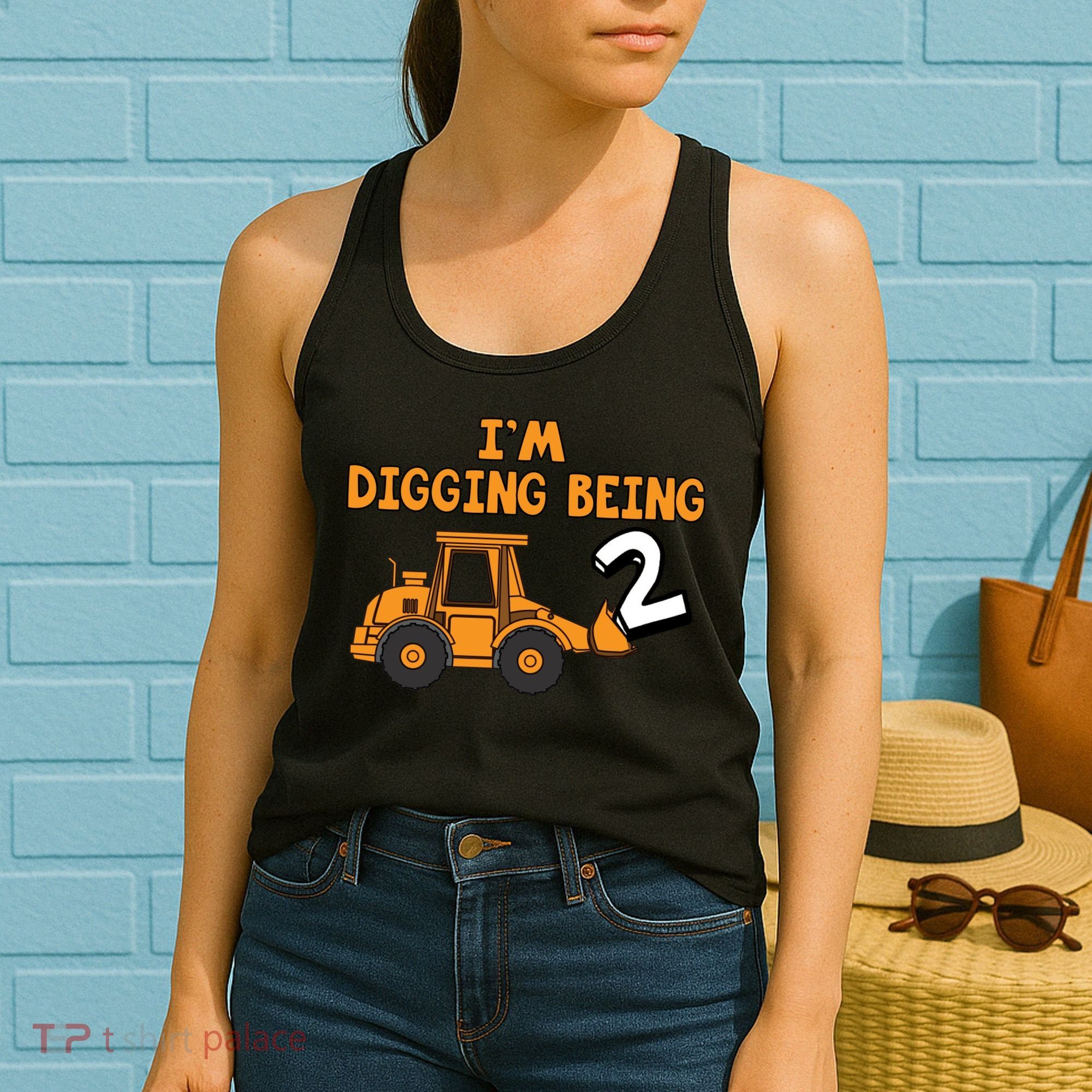 2nd Birthday I'm Digging Being Two Women's Tank Top