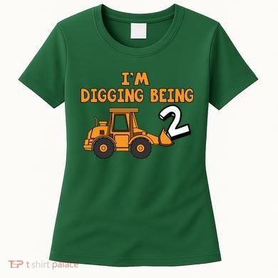 2nd Birthday I'm Digging Being Two Women's T-Shirt
