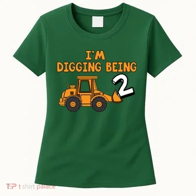 2nd Birthday I'm Digging Being Two Women's T-Shirt