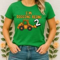 2nd Birthday I'm Digging Being Two Women's T-Shirt thumb 2