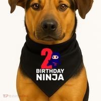 2nd Birthday Ninja  USA-Made Doggie Bandana thumb 1