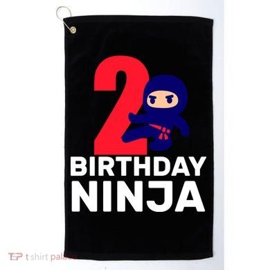 2nd Birthday Ninja  Golf Towel