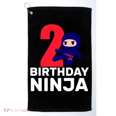 2nd Birthday Ninja  Golf Towel