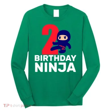 2nd Birthday Ninja Long Sleeve Shirt