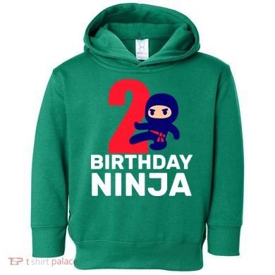 2nd Birthday Ninja  Toddler Hoodie