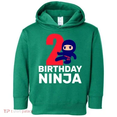 2nd Birthday Ninja  Toddler Hoodie
