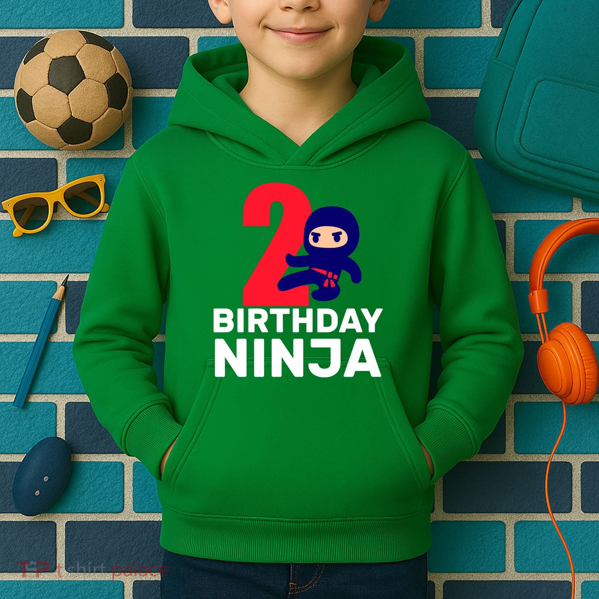 2nd Birthday Ninja  Kids Hoodie