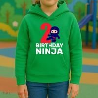 2nd Birthday Ninja  Kids Hoodie thumb 3