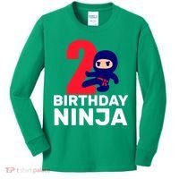 2nd Birthday Ninja  Kids Long Sleeve Shirt thumb 0