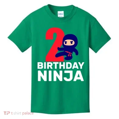 2nd Birthday Ninja  Kids T-Shirt