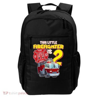 2nd Birthday This Little Firefighter Is Two Backpack