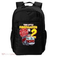 2nd Birthday This Little Firefighter Is Two Backpack thumb 0
