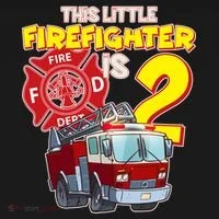 2nd Birthday This Little Firefighter Is Two Bucket Hat thumb 4