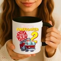 2nd Birthday This Little Firefighter Is Two Coffee Mug thumb 3