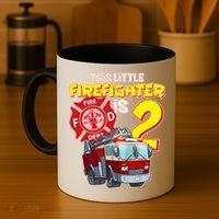 2nd Birthday This Little Firefighter Is Two Coffee Mug thumb 4