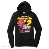 2nd Birthday This Little Firefighter Is Two Women's Hoodie thumb 0