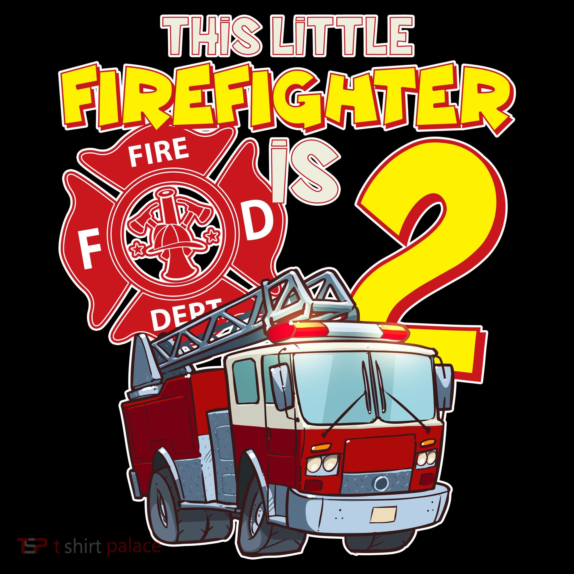 2nd Birthday This Little Firefighter Is Two Women's Hoodie