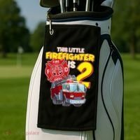 2nd Birthday This Little Firefighter Is Two Golf Towel thumb 2
