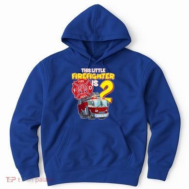2nd Birthday This Little Firefighter Is Two Hoodie