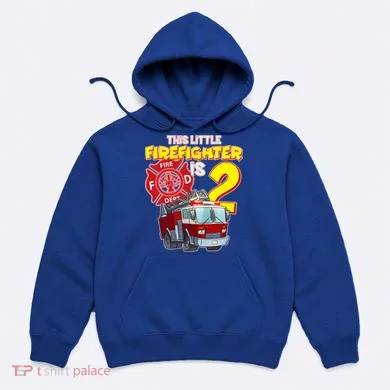 2nd Birthday This Little Firefighter Is Two Hoodie