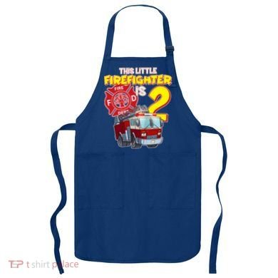 2nd Birthday This Little Firefighter Is Two Apron